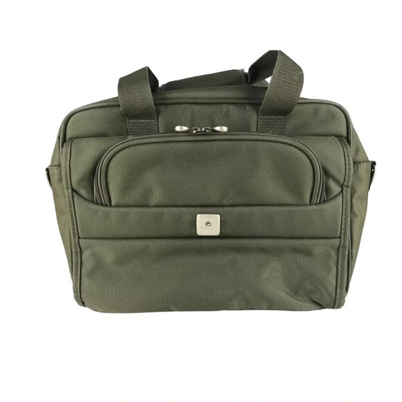 Delsey Unisex Adults Green Outer Zip Pocket Double Top Handle Luggage Bag - Picture 1 of 10